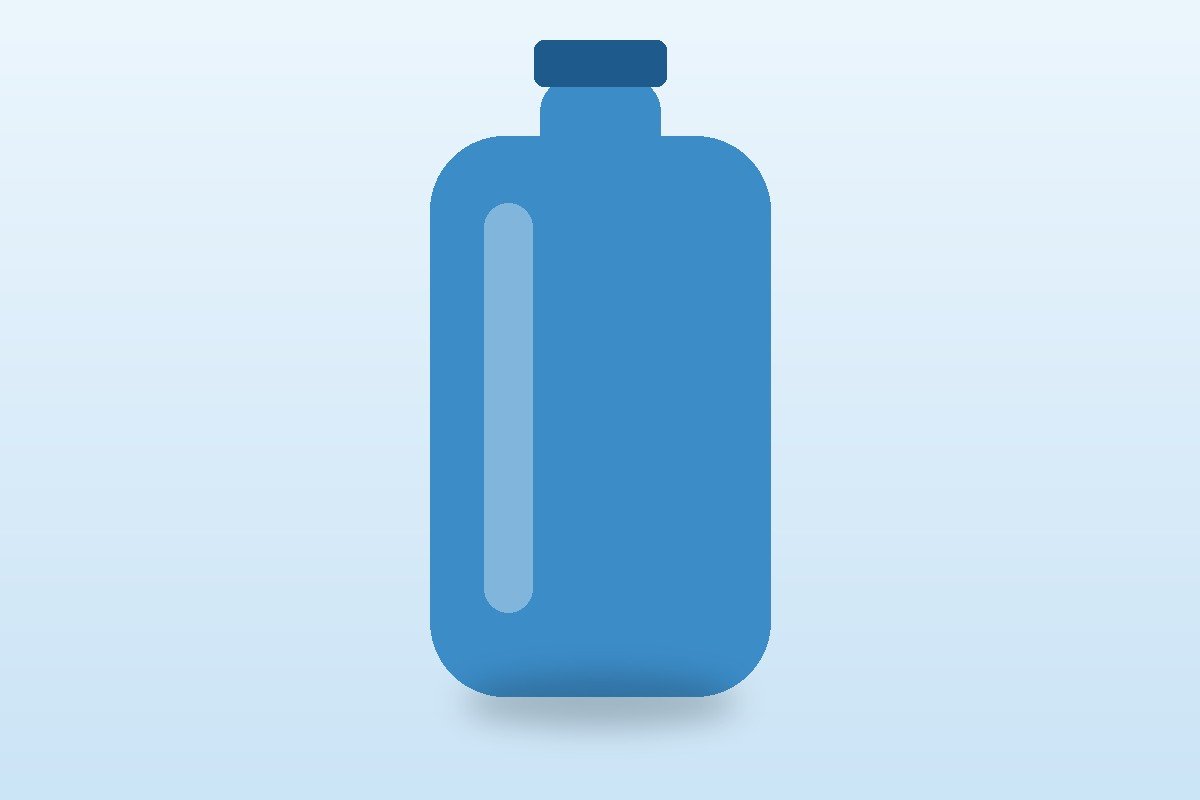 Grote drinkfles van 1 liter of meer in blauw